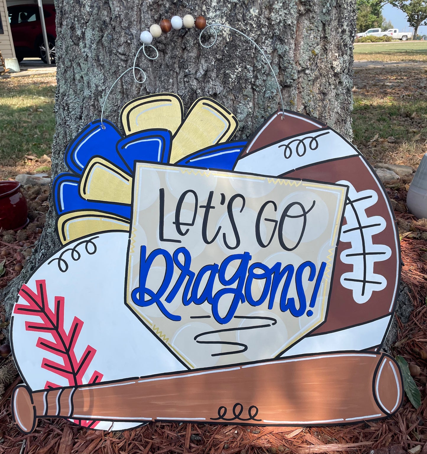 Multi Sport Baseball/Football Sports Door Hanger