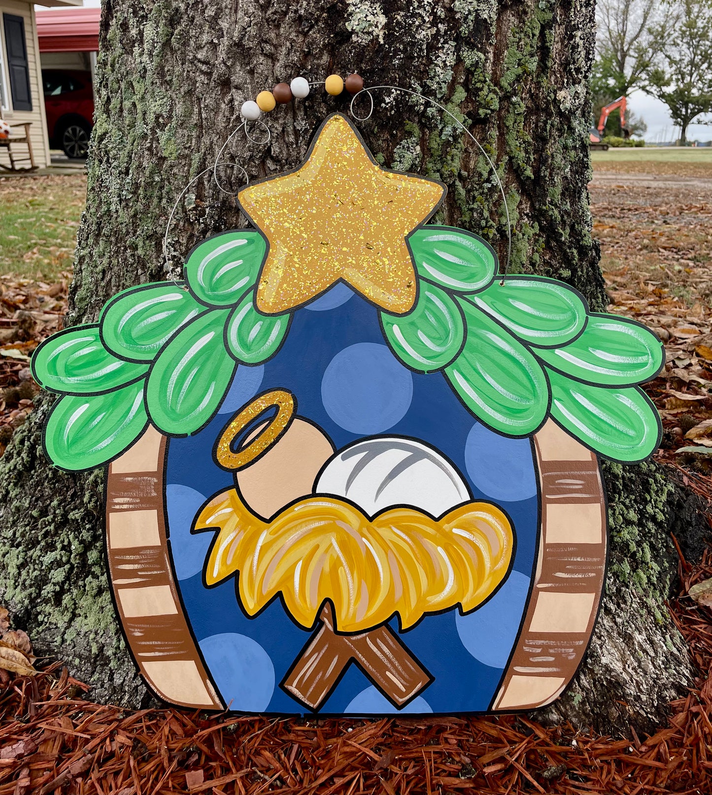 Nativity Scene Christmas Door Hanger