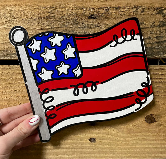 American Flag Interchangeable Door Hanger Attachment