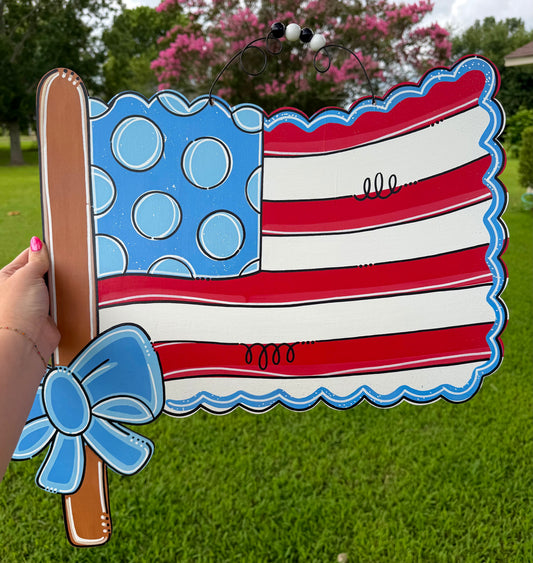 American Flag Door Hanger