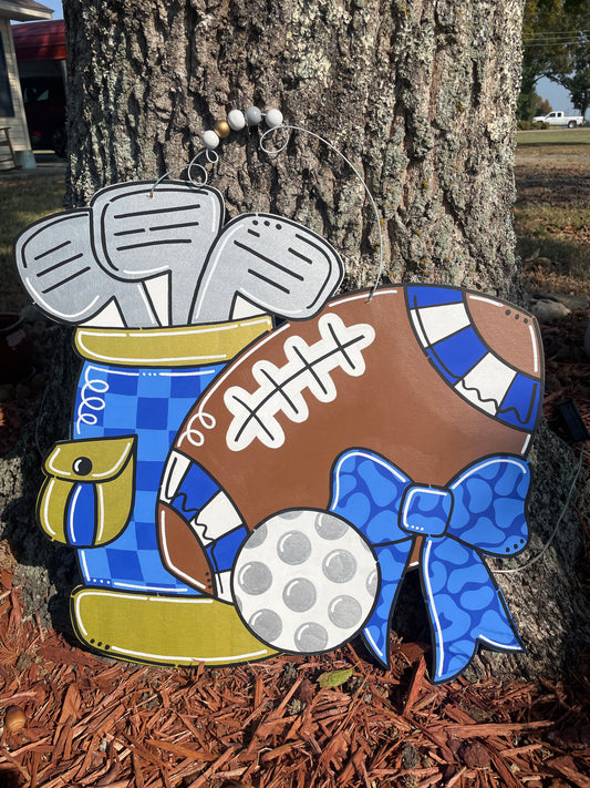 Multi-Sports Golf/Football Door Hanger