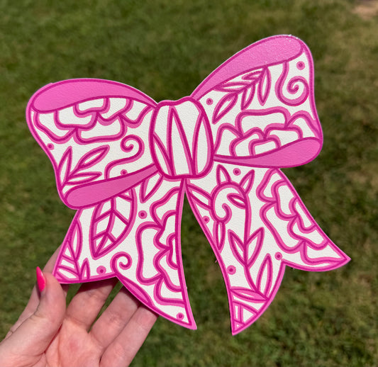 Pink Chinoiserie Bow Interchangeable Attachment